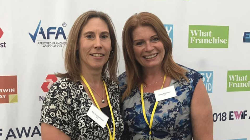 Jes Summeryhays with Extra Help founder Clare Robinson at a recent franchising event