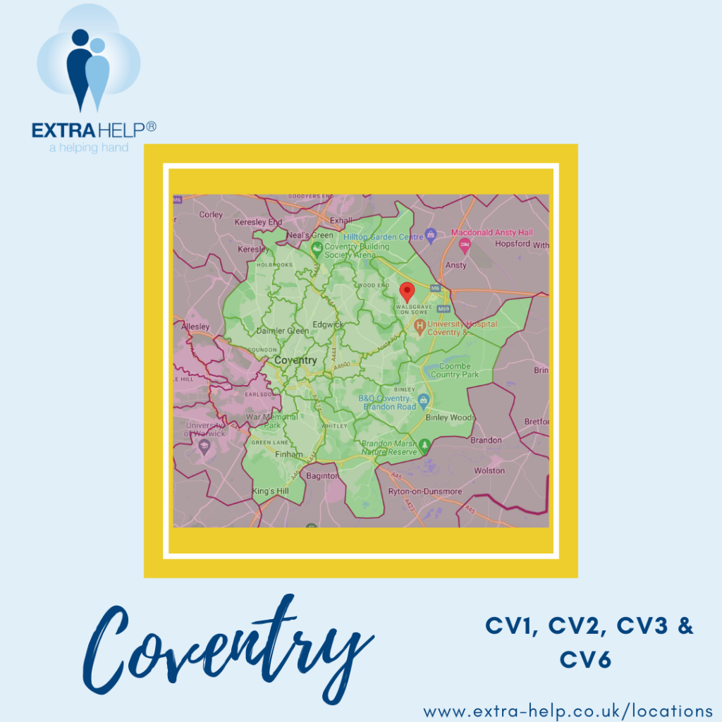Cv2 Postcode Map A helping hand for Coventry - Extra Help